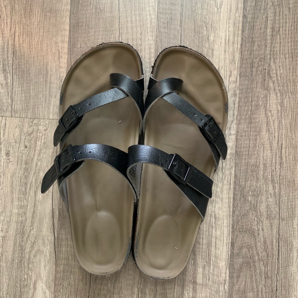 birkenstock slip on sandals